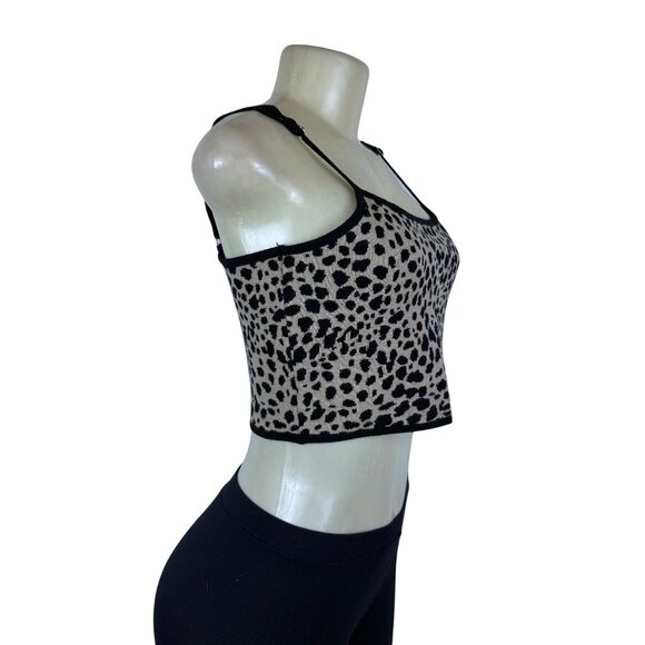 Le Lis Womens Animal Print Rayon Polyester Sweater & Tank Top Set Stylish Size - Picture 5 of 11